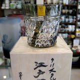 江戸切子冷酒杯　斜め縞に麻の葉