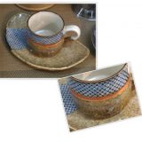 鹿の子コーヒー碗皿